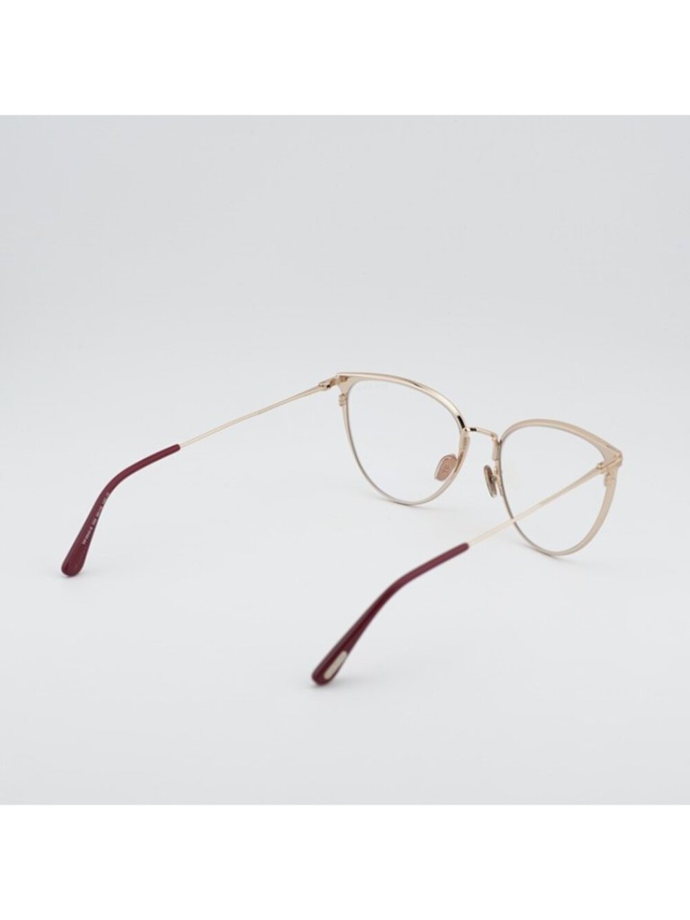 Tom Ford FT5840-B 066 Eyeglasses Red / Gold 56mm Cat Eye Frame, Blue Light Block - Picture 5 of 10